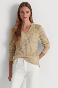 Lauren Ralph Lauren Gebreide pullover met kabelpatroon model 'MEREN'