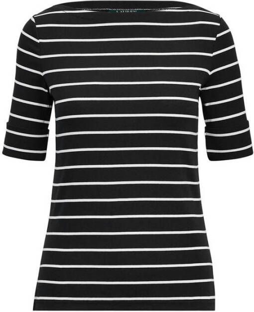 Lauren Ralph Lauren slim fit T-shirt van katoenmix model 'JUDY'