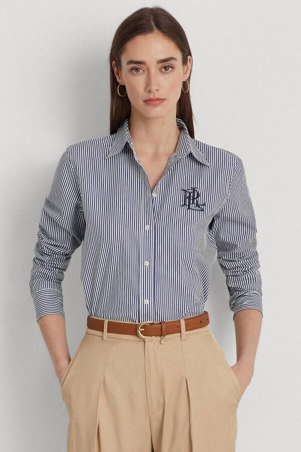 Lauren Ralph Lauren Overhemdblouse van katoen met labeldetail model 'JAMELKO'