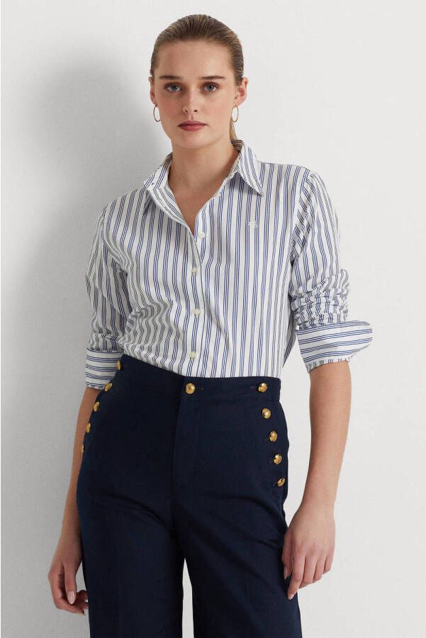 Lauren Ralph Lauren gestreepte blouse Jamelko blauw wit