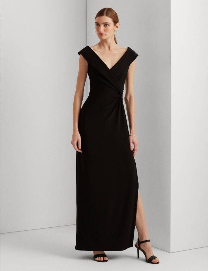 Lauren Ralph Lauren Avondjurk met knoopdetail model 'LEONIDAS'