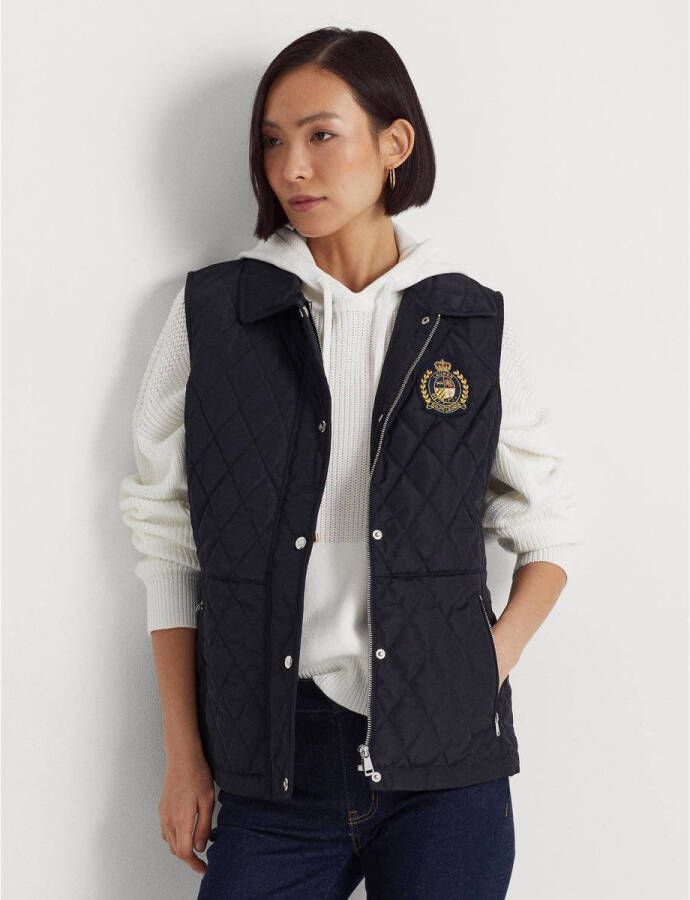 Lauren Ralph Lauren quilted bodywarmer van gerecycled polyester donkerblauw