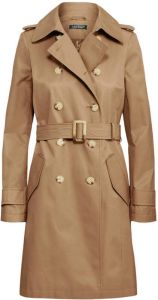 Lauren Ralph Lauren trenchcoat jas met ceintuur beige