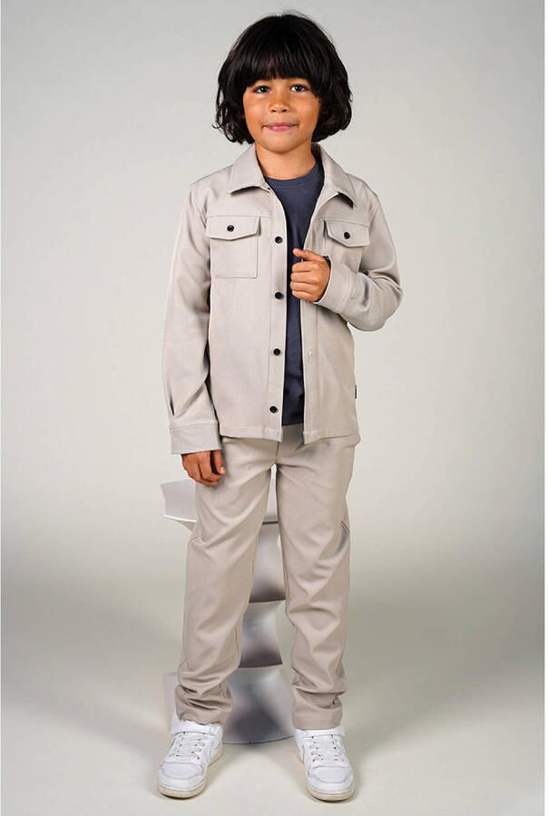 Le Chic Garcon overshirt grijs Overhemd Jongens Polyester Klassieke kraag - Foto 3