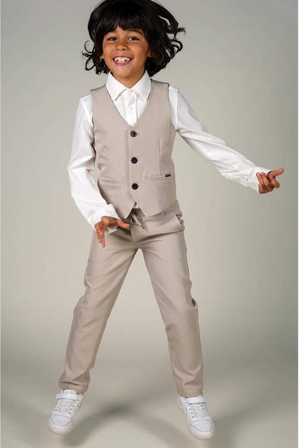 Le Chic Garcon tapered chino grijs - Foto 3