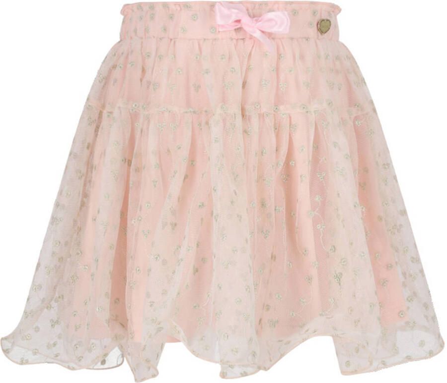 Le Chic gebloemde korte rok lichtroze
