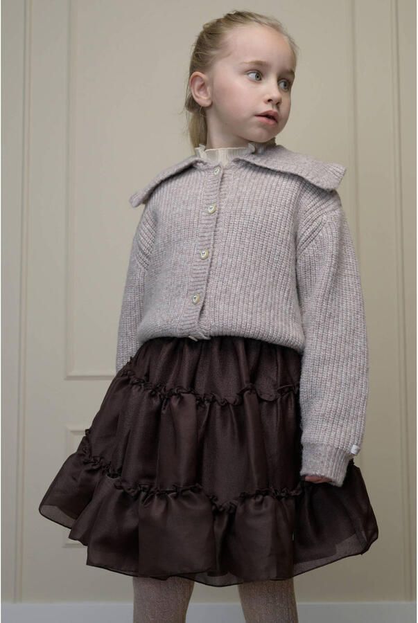 Le Chic gebreid vest met wol zand
