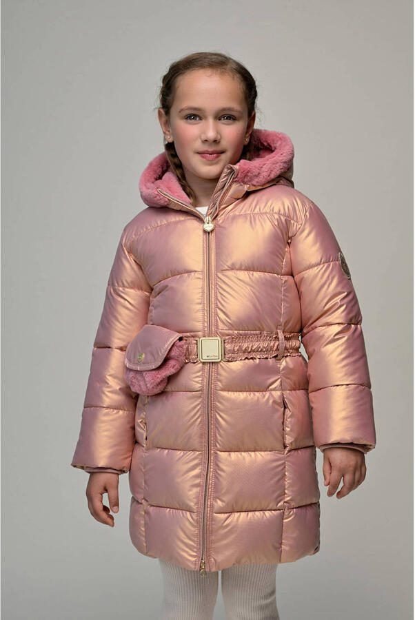 Le Chic gewatteerde jas roze