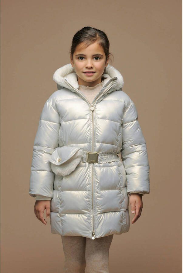 Le Chic gewatteerde jas zilver