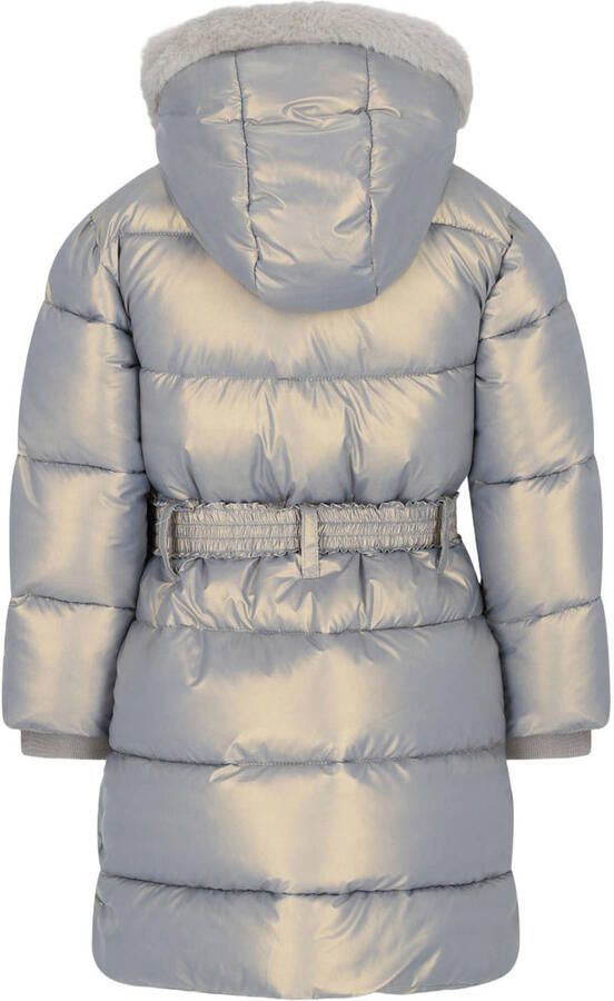 Le Chic gewatteerde winterjas met ceintuur lichtgrijs - Foto 2