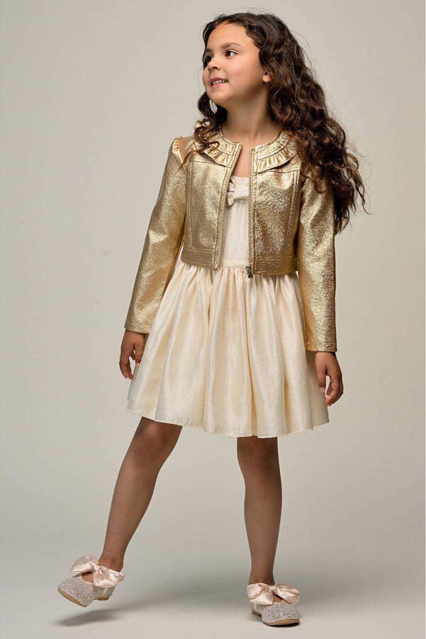 Le Chic imitatieleren jasje zomer goud