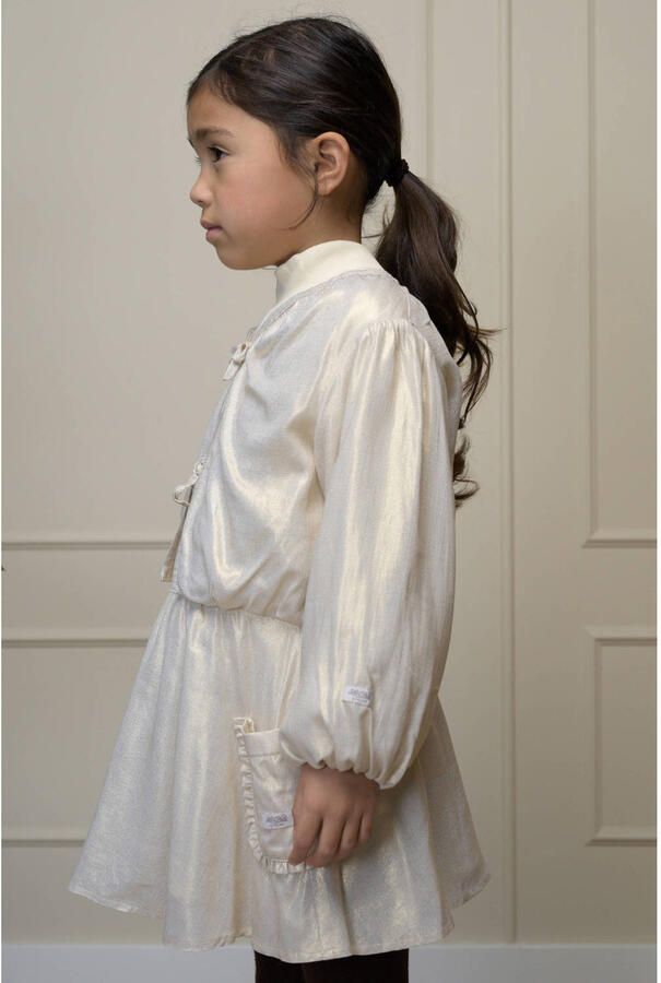 Le Chic korte A-lijn rok goud Meisjes Polyester Effen - Foto 2