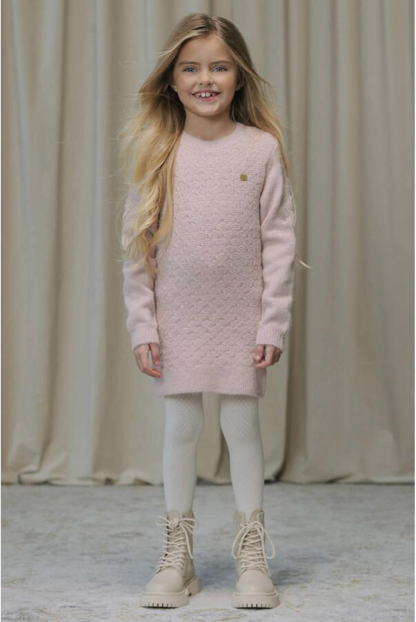 Le Chic korte jurk gebreid roze - Foto 2