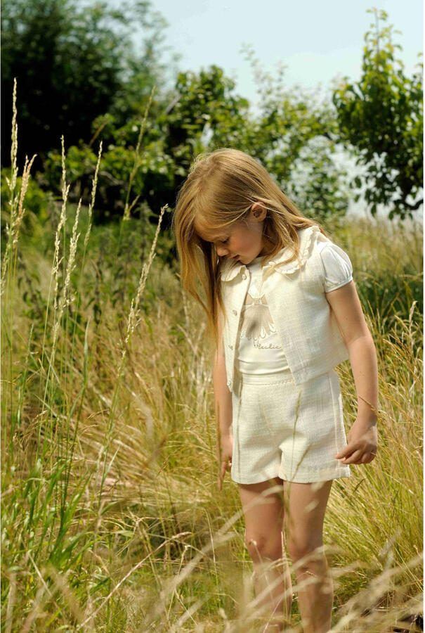 Le Chic regular fit casual short DUTTI offwhite Korte broek Ecru Meisjes Polyester 104 - Foto 2