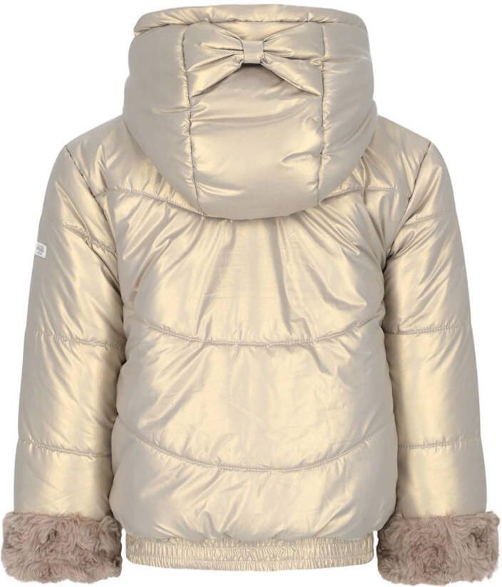 Le Chic reversibe faux fur winterjas goud Meisjes Polyester Capuchon - Foto 3