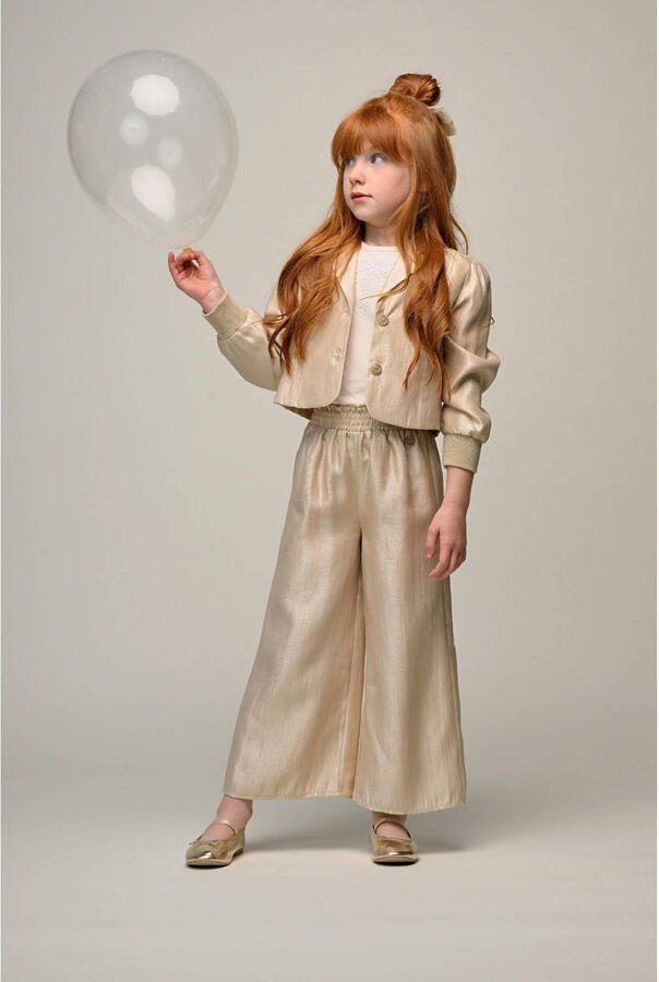 Le Chic wide leg broek goud