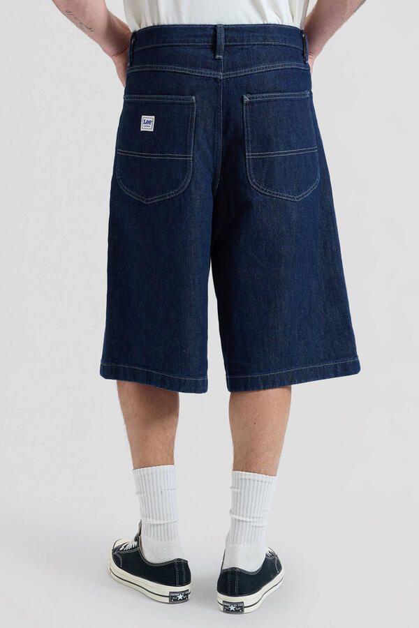 Lee baggy short dark blue denim - Foto 3