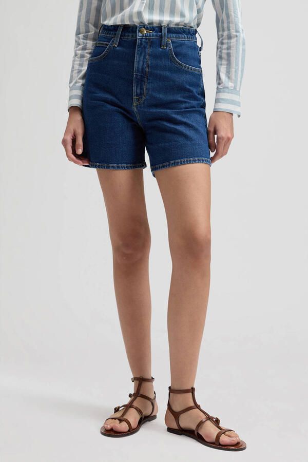 Lee denim high waist short dark blue denim