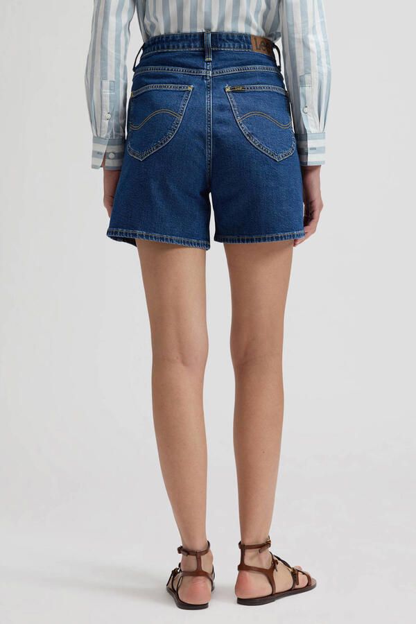Lee denim high waist short dark blue denim - Foto 3
