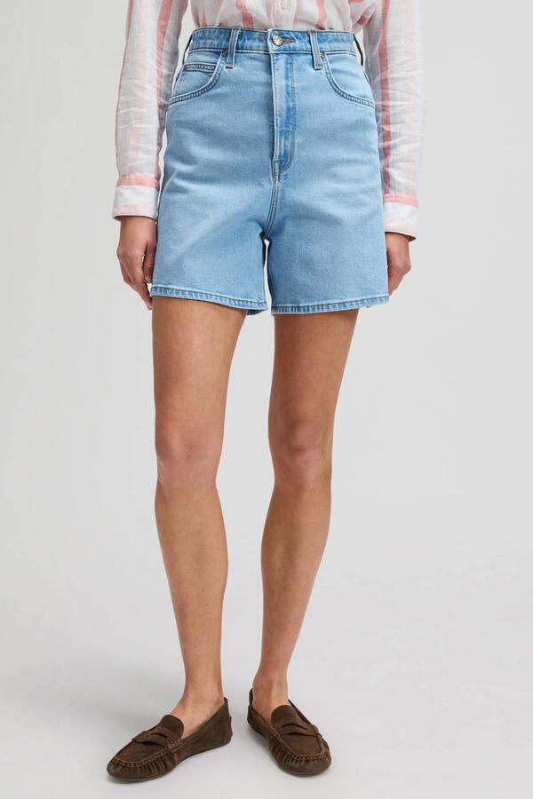 Lee denim high waist short light blue denim