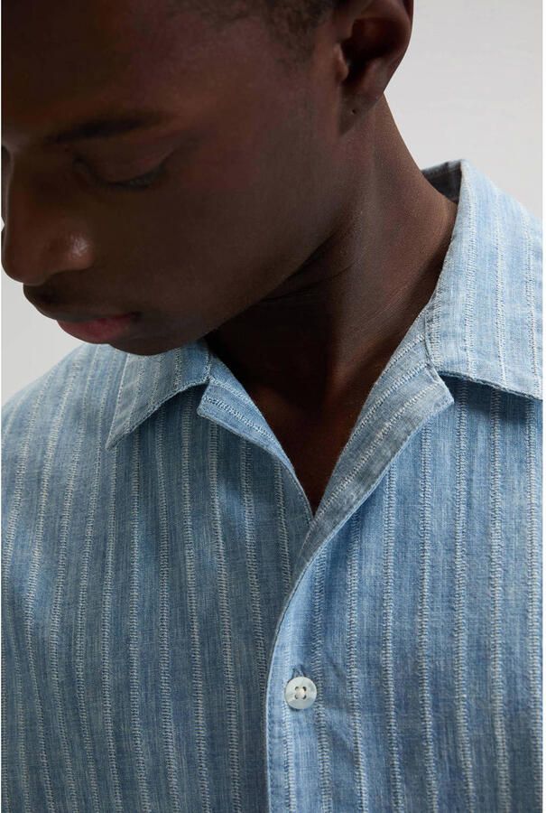 Lee denim regular gestreept casual overhemd blauw - Foto 2
