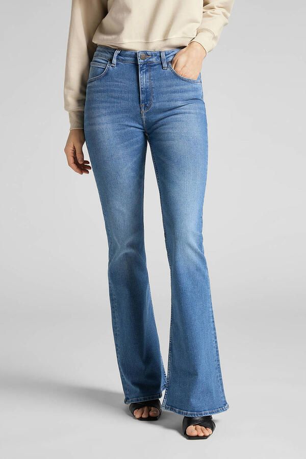 Lee high waist flared jeans Breese light blue denim - Foto 7