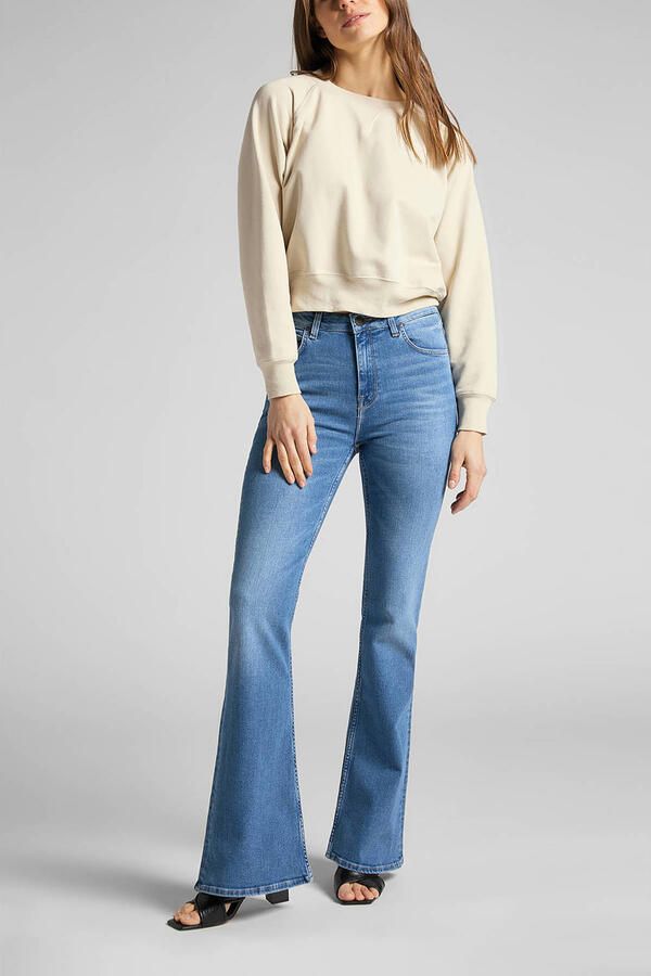 Lee high waist flared jeans Breese light blue denim - Foto 5