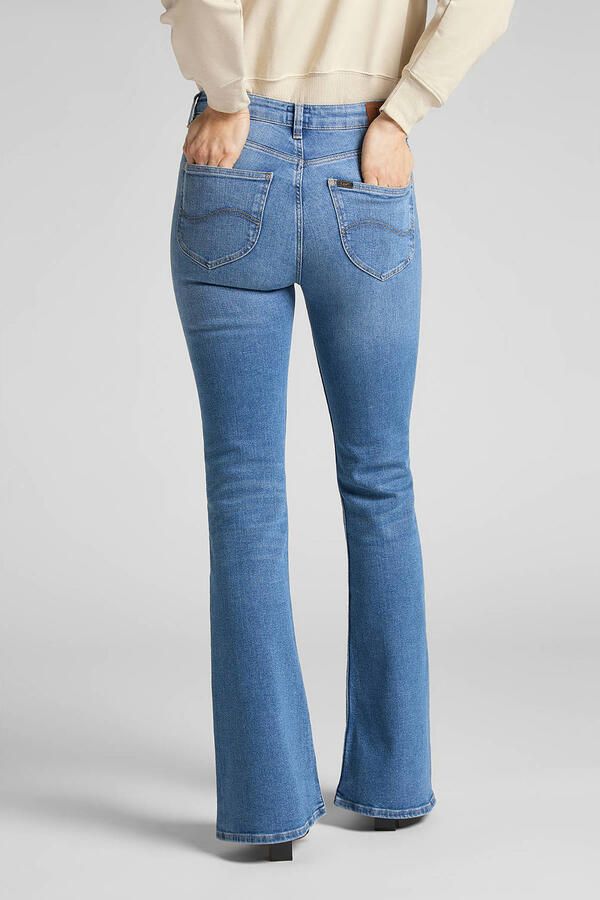 Lee high waist flared jeans Breese light blue denim - Foto 6
