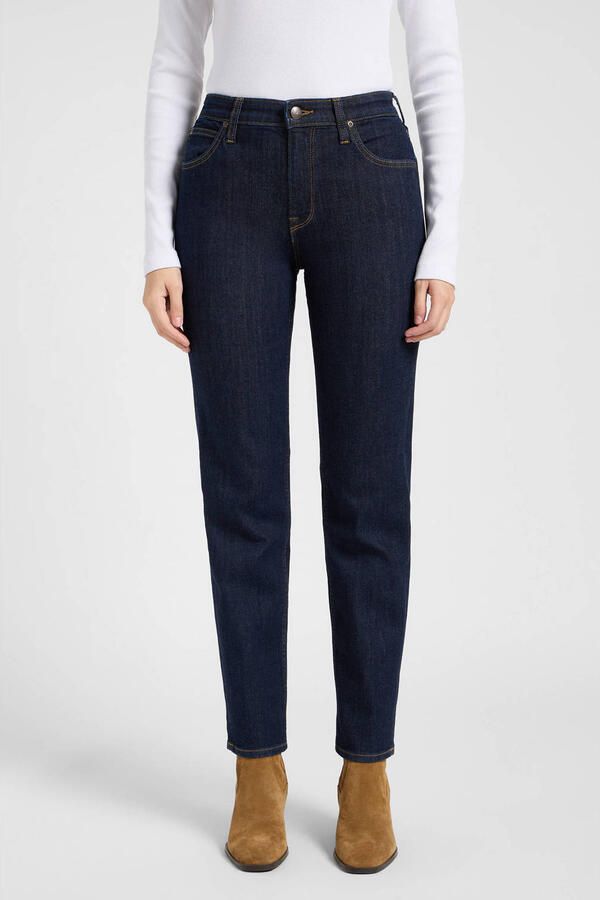 Lee high waist regular fit jeans dark blue denim