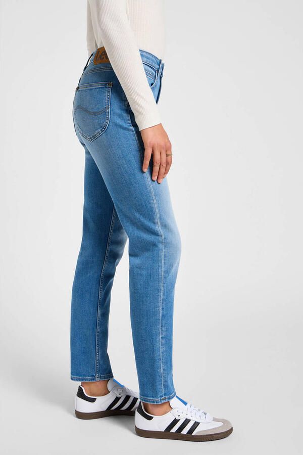 Lee high waist straight leg jeans light blue denim - Foto 6