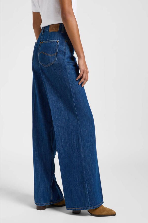 Lee high waist straight leg jeans medium blue denim - Foto 5