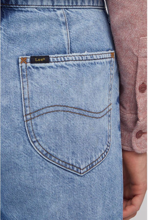 Lee high waist wide leg jeans medium blue denim