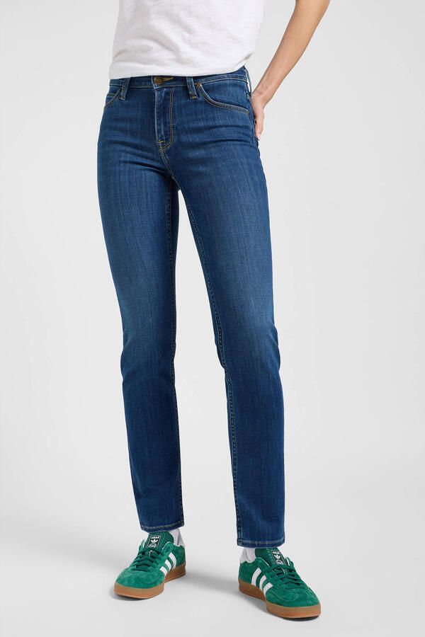 Lee straight leg jeans medium blue denim