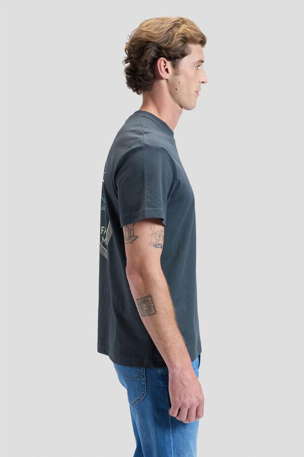 Lee regular T-shirt met backprint zwart - Foto 2