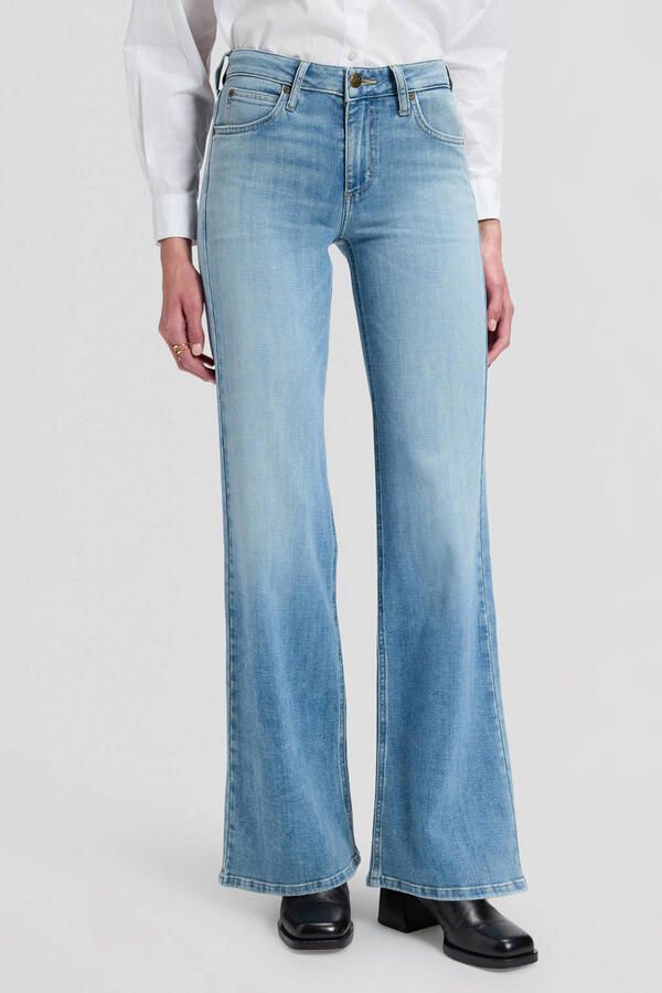 Lee regular waist flared jeans lichtblauw