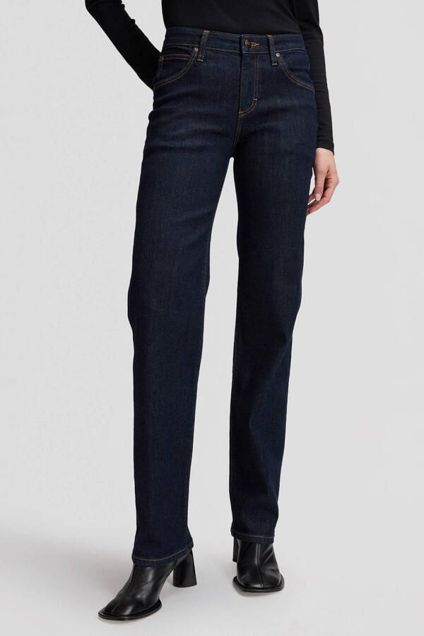 Lee regular waist straight leg jeans donkerblauw