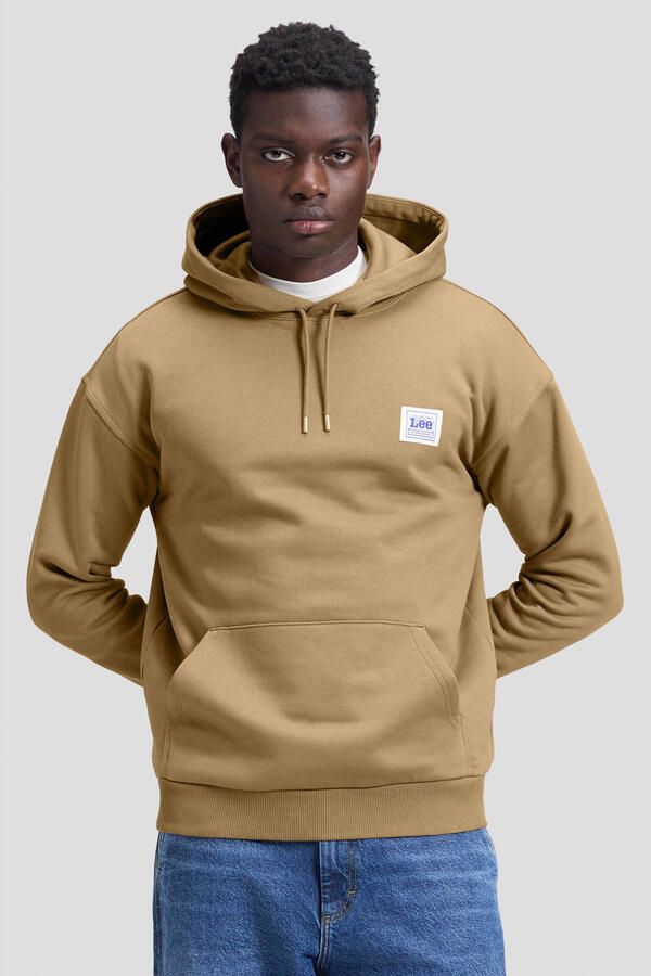 Lee relaxed fit hoodie donkerkaki