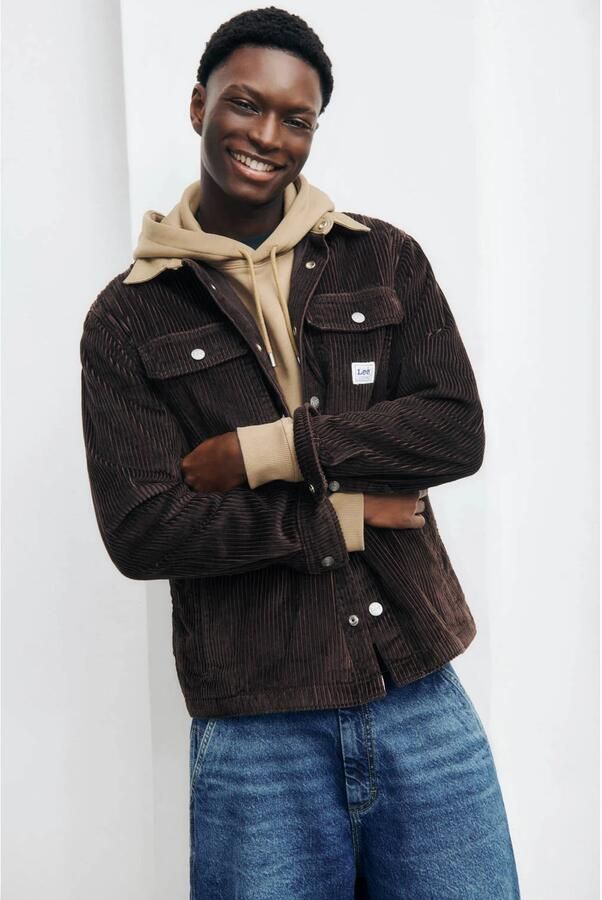 Lee Capuchon sweaters 112386608 WORKWEAR HOODIE-DARK KHAKI - Foto 3