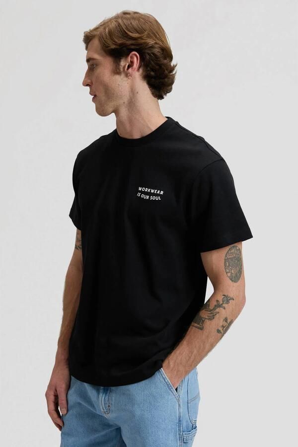 Lee relaxed T-shirt zwart