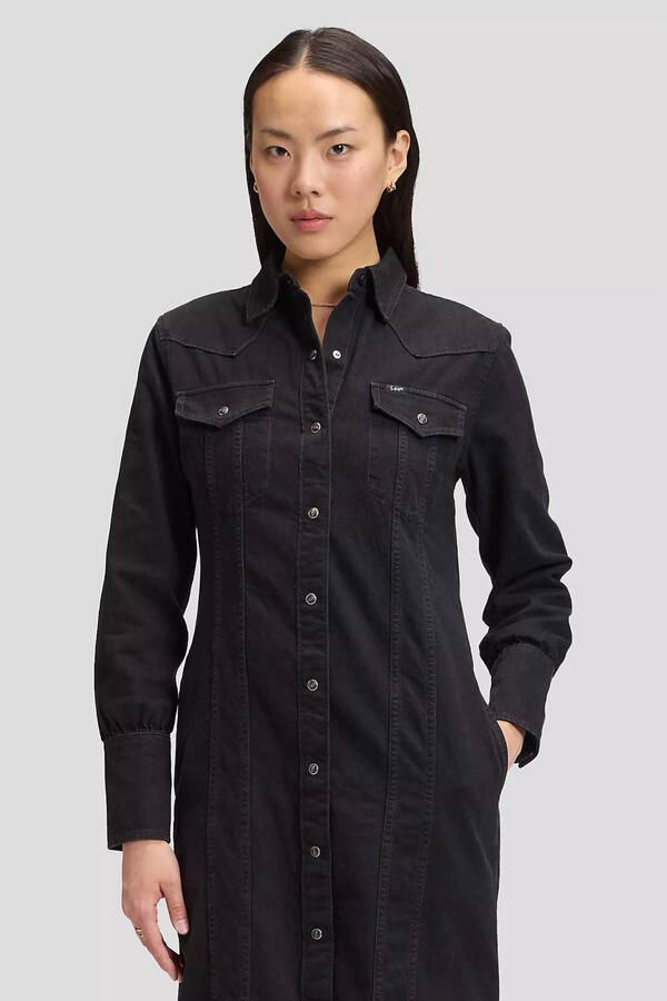 Lee spijkerjurk met split black denim
