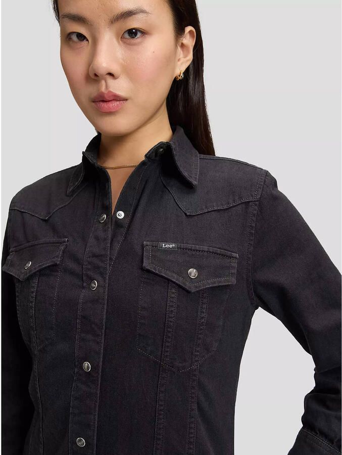 Lee spijkerjurk met split black denim - Foto 2
