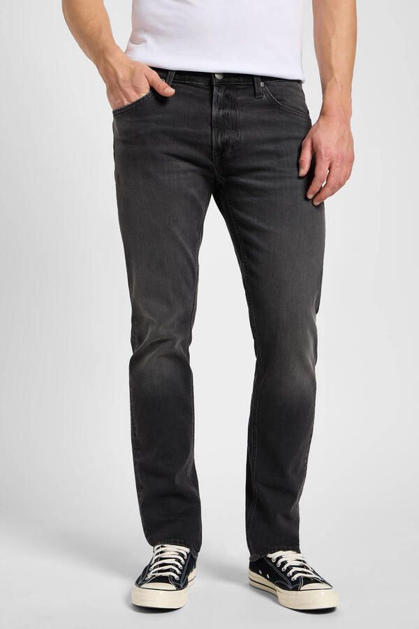 Lee Straight Fit Zip Fly Jeans Gray Heren