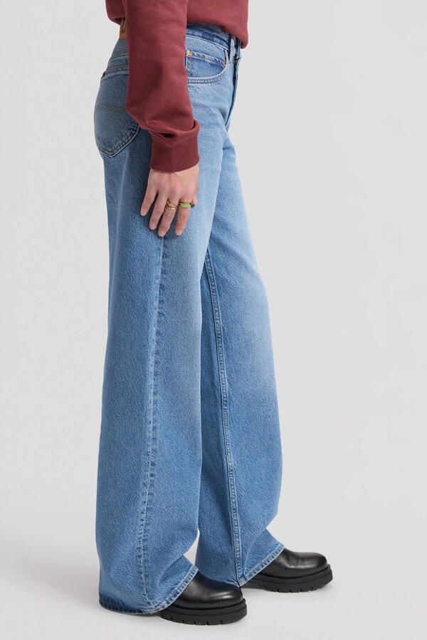 Lee wide leg jeans mediumblauw - Foto 2