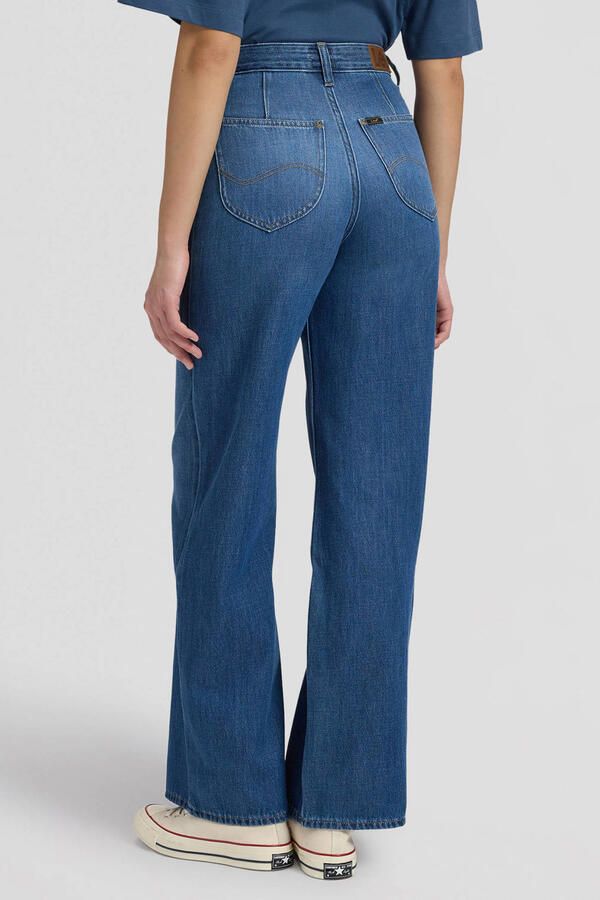 Lee wide leg jeans mediumblauw - Foto 2
