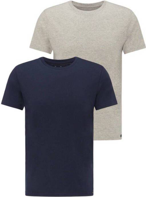 Lee T-shirt (set van 2 ) grijs blauw - Foto 4