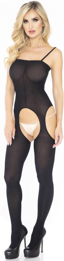 Leg Avenue bodysuit met open kruis zwart - Foto 3