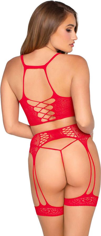Leg Avenue lingerieset 3-delig rood - Foto 3