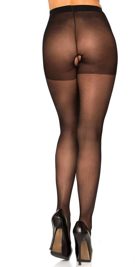 Leg Avenue panty met open kruis 20 denier zwart - Foto 2