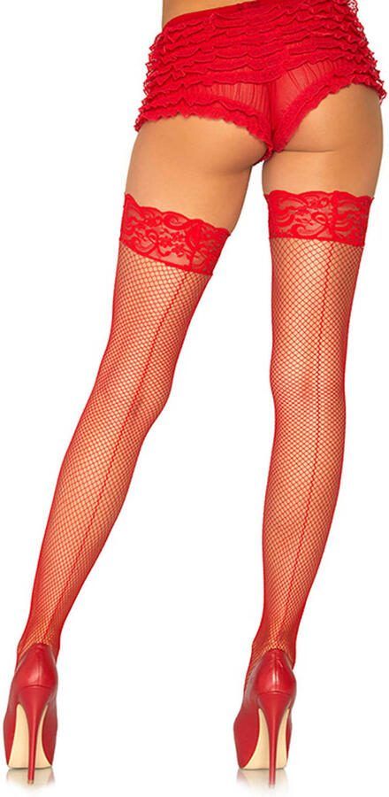 Leg Avenue stay up visnet kousen rood - Foto 2
