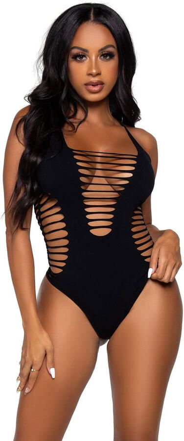 Leg Avenue stringbody met racerback zwart - Foto 2